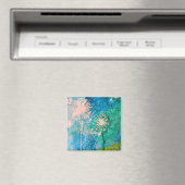 タンポポ水彩オリジナル芸術 マグネット (インサイチュ (食洗機))