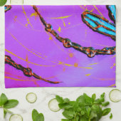 タンポポ浮気ピンク キッチンタオル (折り畳み)