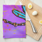 タンポポ浮気ピンク キッチンタオル (四つ折り)