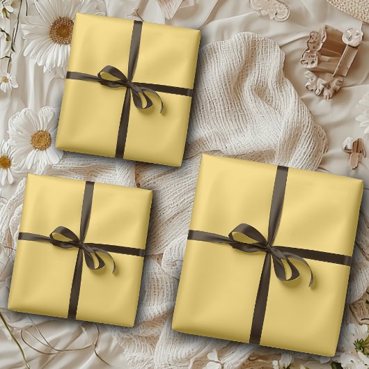 タンポポ無地のイ色 |クラシック |エレガント | ラッピングペーパーシート