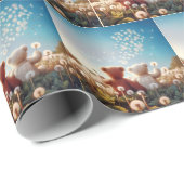 タンポポ畑のテディベア ラッピングペーパー (ロールコーナー)