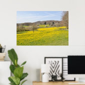 タンポポ畑 ポスター (ホームオフィス)