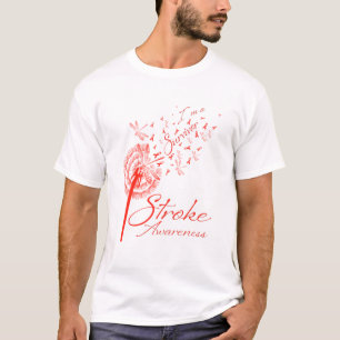 タンポポ私は生き残った脳卒中認識度の花 Tシャツ
