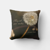 タンポポ種の頭(茶色) クッション (正面)