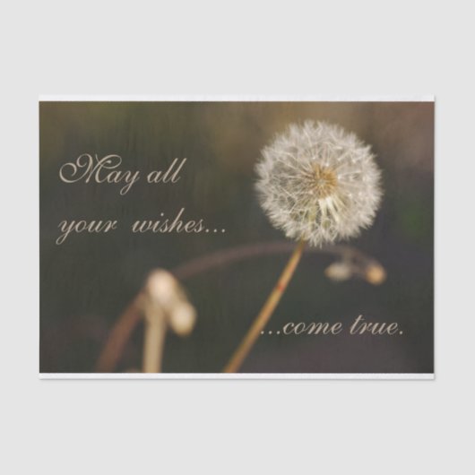 タンポポ種の頭(茶色) 薄葉紙 (正面)