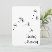 タンポポ種パフ葬儀メモリアル発表 招待状 (スタンド正面)