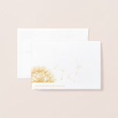 タンポポ種子が飛行 箔カード (裏面封筒付き)