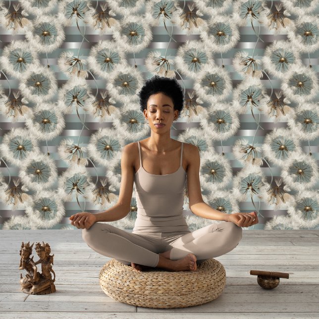 タンポポ種子ヘッドティール（緑がかった色）パステルピールアンドスティック 壁紙 (クリエイターアップロード済み)