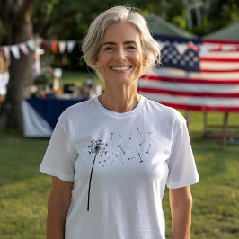 タンポポ種子ボホラインアート Tシャツ