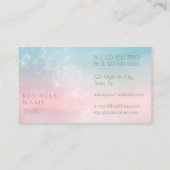 タンポポ紙吹雪ピンクブルーパントーングラデーション 名刺 (裏面)