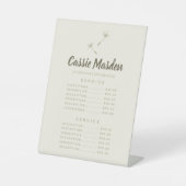 タンポポ素朴ン種子植物価格メニュー 台座サイン (正面)