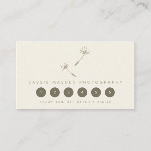 タンポポ素朴ン種植物事業ロゴ ロイヤリティカード (正面)