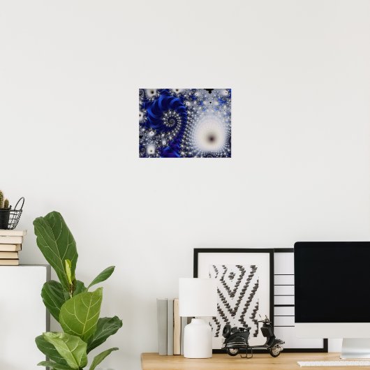 タンポポ美しい抽象芸術ファインアートフラクタル ポスター (ホームオフィス)