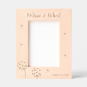 タンポポ花カップル記念日5 x 7 レーザー彫刻フレーム (正面)