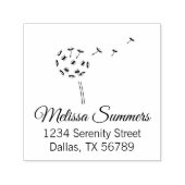 タンポポ花パラシュート住所 セルフインキングスタンプ (デザイン)