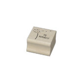 タンポポ花パラシュート家族名1x1 ラバースタンプ (スタンプ)