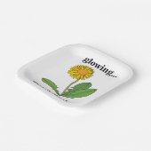 タンポポ花フローラパーティー ペーパープレート (傾斜あり)