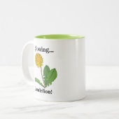 タンポポ花フローラ ツートーンマグカップ (正面左)