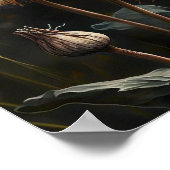 タンポポ花プリントポスター ポスター (角)