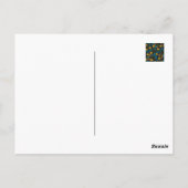 タンポポ花柄ブラックバー ポストカード (裏面)