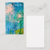 タンポポ花水彩画 ノートカード (正面/裏面)