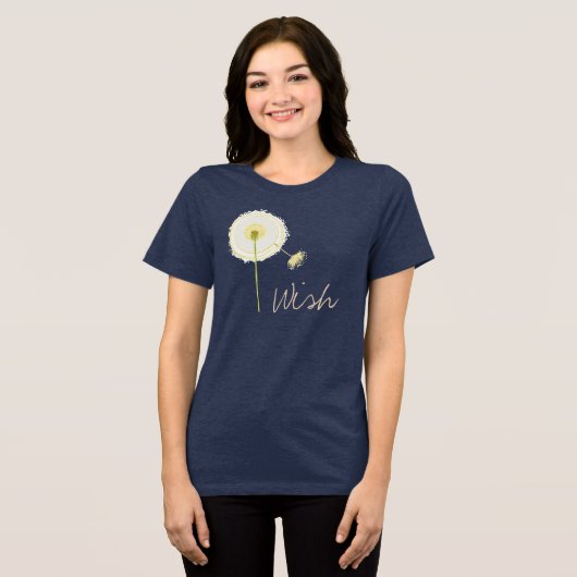 タンポポ花 トライブレンドTシャツ (正面全面)