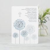 タンポポ苗青い宗教招待状 招待状 (スタンド正面)