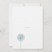 タンポポ苗青い宗教招待状 招待状 (裏面)