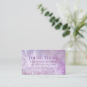 タンポポ薄紫エッセンシャル油タンポポ 名刺 (スタンド正面)