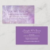 タンポポ薄紫エッセンシャル油タンポポ 名刺 (正面/裏面)