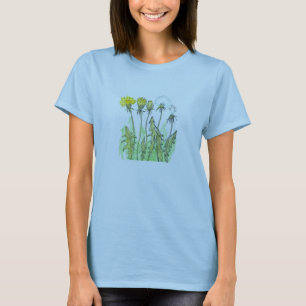 タンポポ薬草スケッチTシャツ Tシャツ