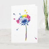 タンポポ虹の折りたたみグリーティングカード カード (正面)