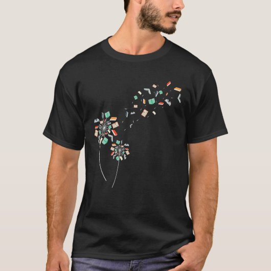 タンポポ読ンの花の本の愛好家の日 Tシャツ (正面)