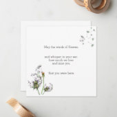 タンポポ追悼 ノートカード (正面/裏面インサイチュ)