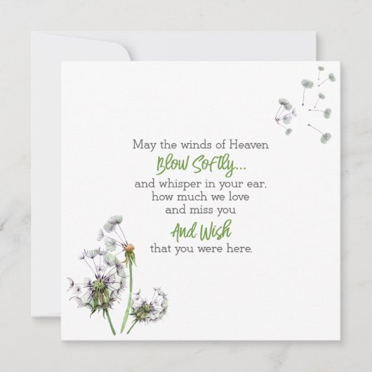 タンポポ追悼 ノートカード (正面)