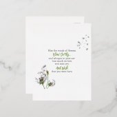 タンポポ追悼 箔シーズンポストカード (正面/裏面)