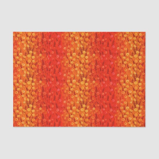 タンポポ野夏の花レッドオレンジグラデーション 薄葉紙 (正面)