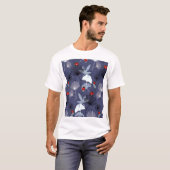 タンポポ銀杏:抽象芸術ハンドスケッチ Tシャツ (正面フル)