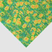 タンポポ開花夏の花フローラグリーンイエロー 薄葉紙 (詳細)