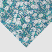 タンポポ開花夏の花フローラルパターンティール(緑がかった色) 薄葉紙 (詳細)