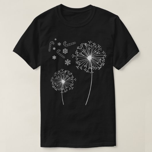 タンポポ雪のクリスマスキャンディタンポロ Tシャツ (デザイン正面)