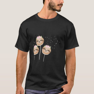 タンポポ顔花フローラかわいい動物の値リスト Tシャツ
