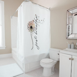 タンポポ願いシャワーカーテンサンセット蝶 シャワーカーテン