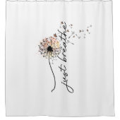 タンポポ願いシャワーカーテンサンセット蝶 シャワーカーテン (正面)