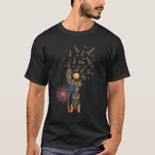 タンポポ飼い犬ペット飼い主ドベ Tシャツ
