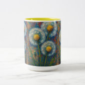 タンポポ2トーンのコーヒーマグ ツートーンマグカップ (中央)