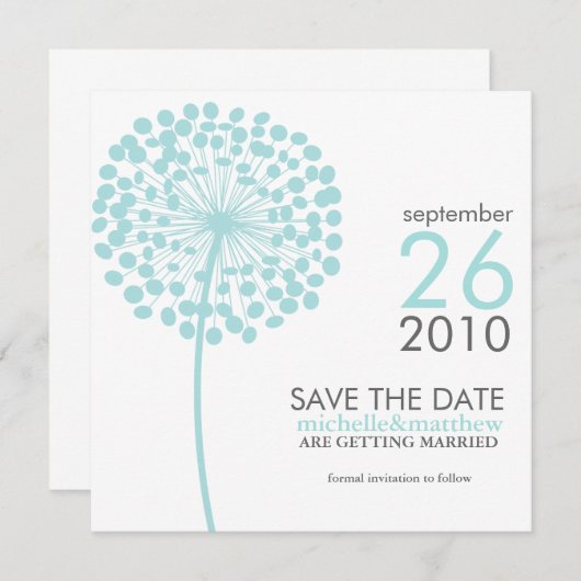 タンポポ お知らせ 保存日 セーブザデート (正面/裏面)