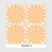 タンポポ、オレンジ螺旋、ボヘミアン抽象芸術 シール (シート)