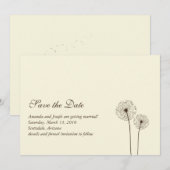 タンポポ　セーブ・ザ・デート 招待状 (正面/裏面)