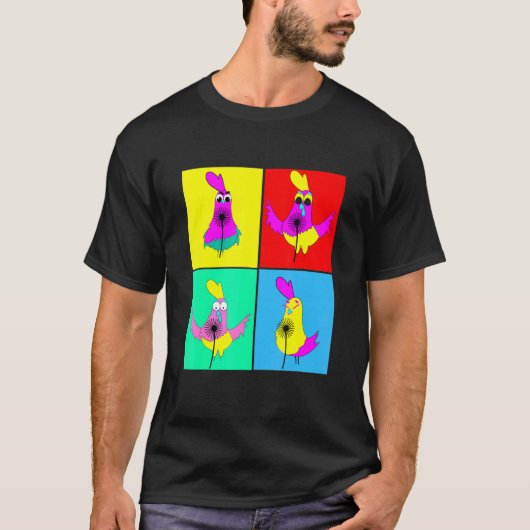タンポポ ニワトリ 花 Tシャツ (正面)